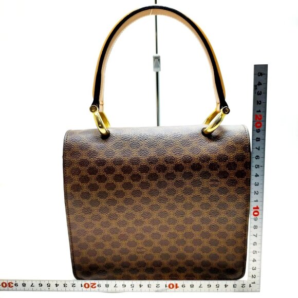 CELINE Hand Bag Brown PVC 398-070325 - Picture 2 of 14